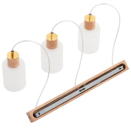 Ljuskrona med textilsladd EVIC 3xE27/60W/230V