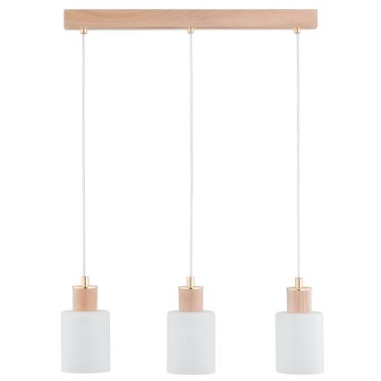 Ljuskrona med textilsladd EVIC 3xE27/60W/230V