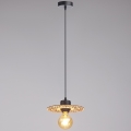 Ljuskrona med textilsladd FALCO 1xE27/60W/230V diameter 20 cm beige