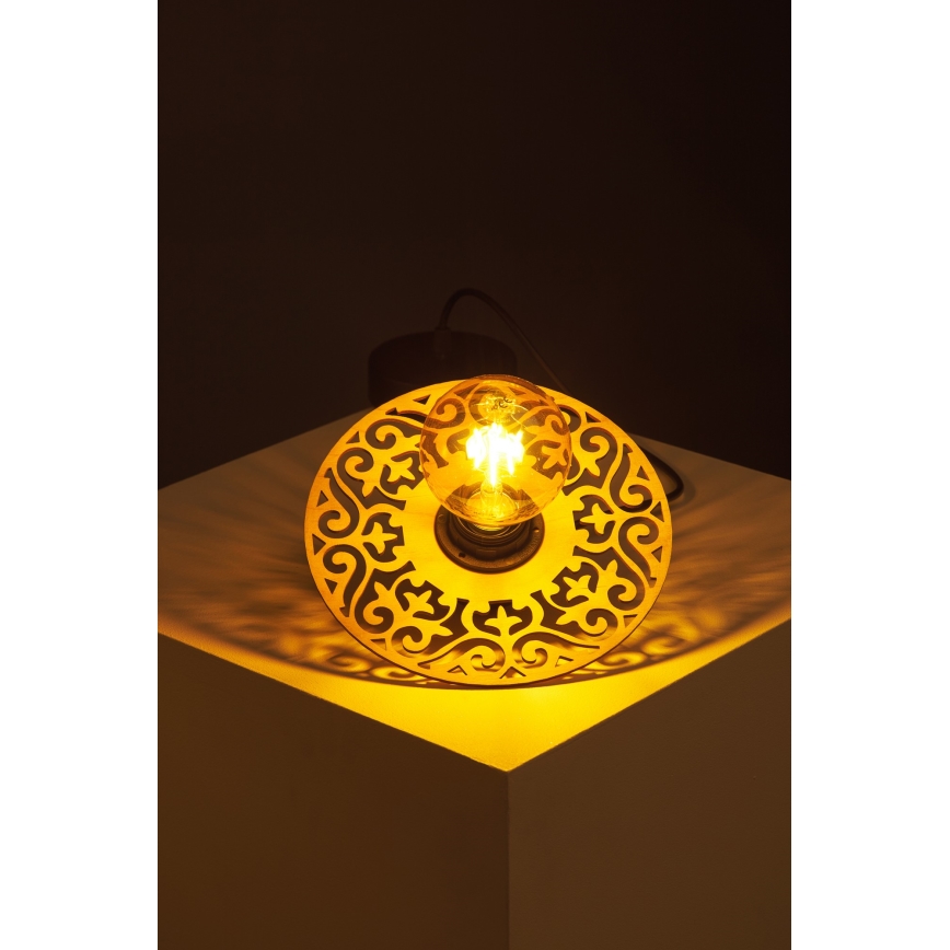 Ljuskrona med textilsladd FALCO 1xE27/60W/230V diameter 20 cm beige