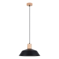 Ljuskrona med textilsladd FANO 1xE27/15W/230V diameter 34 cm svart
