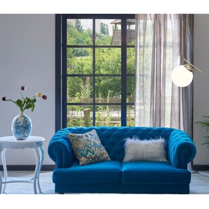 Ljuskrona med textilsladd FIRA 1xE27/60W/230V guld