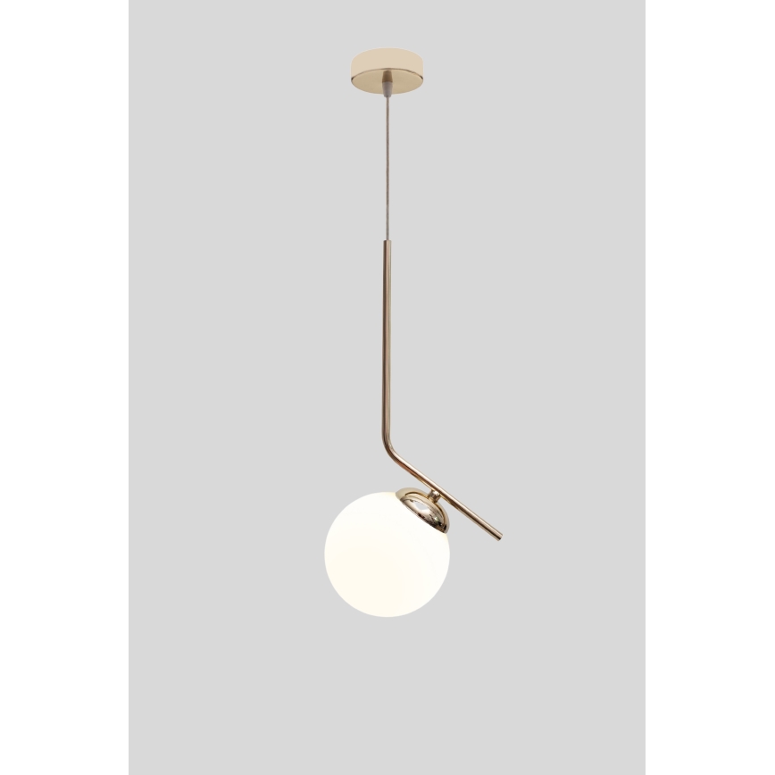 Ljuskrona med textilsladd FIRA 1xE27/60W/230V guld