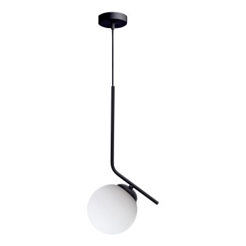 Ljuskrona med textilsladd FIRA 1xE27/60W/230V svart