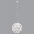 Ljuskrona med textilsladd FROZEN 1xE27/60W/230V diameter 50 cm vit