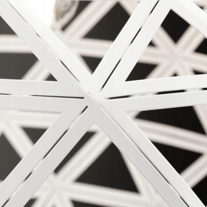 Ljuskrona med textilsladd FROZEN 1xE27/60W/230V diameter 50 cm vit