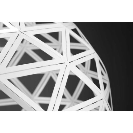 Ljuskrona med textilsladd FROZEN 1xE27/60W/230V diameter 50 cm vit