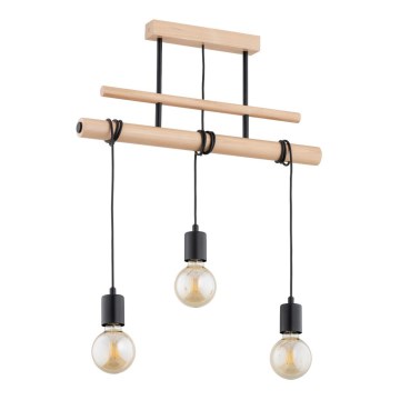 Ljuskrona med textilsladd GENTO 3xE27/60W/230V