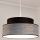 Ljuskrona med textilsladd GRACE 1xE27/60W/230V diameter 40 cm svart/grå