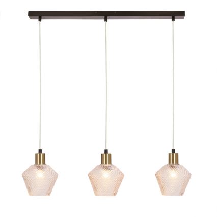 Ljuskrona med textilsladd GRENIKO 3xE14/40W/230V