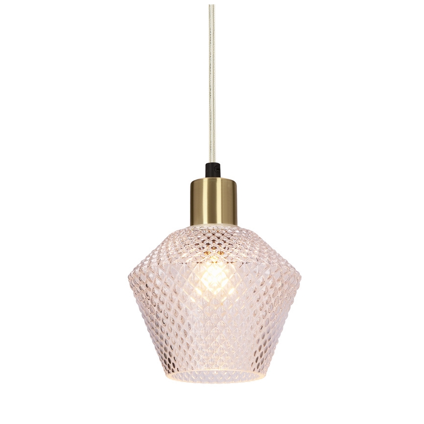 Ljuskrona med textilsladd GRENIKO 3xE14/40W/230V