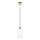Ljuskrona med textilsladd HARMA 1xE27/15W/230V diameter 14 cm vit/guld