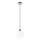 Ljuskrona med textilsladd HARMA 1xE27/15W/230V diameter 20 cm vit/guld