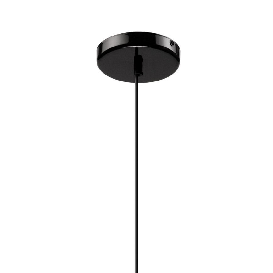 Ljuskrona med textilsladd HARMA 1xE27/15W/230V diameter 25 cm vit/svart
