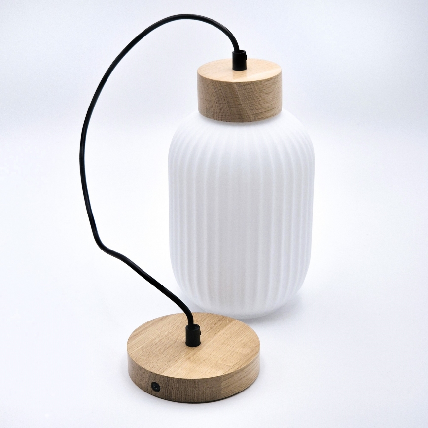 Ljuskrona med textilsladd HARMONY 1xE27/15W/230V diameter 14 cm vit/ek