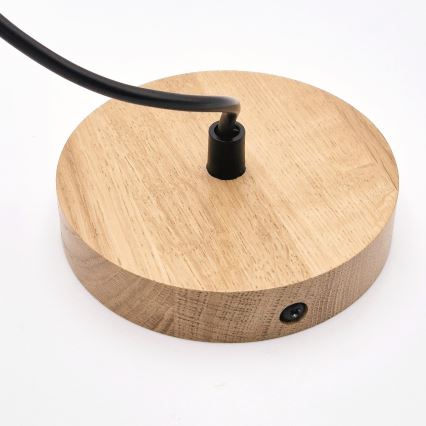 Ljuskrona med textilsladd HARMONY 1xE27/15W/230V diameter 14 cm vit/ek