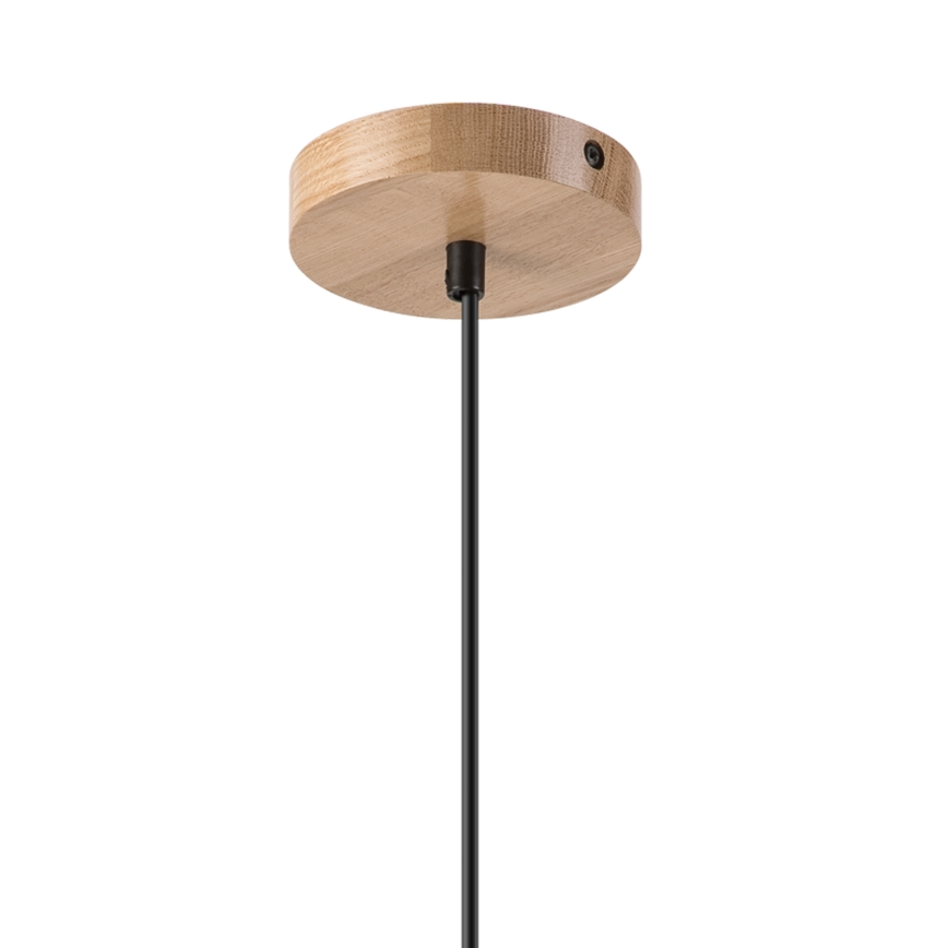 Ljuskrona med textilsladd HARMONY 1xE27/15W/230V diameter 14 cm vit/ek