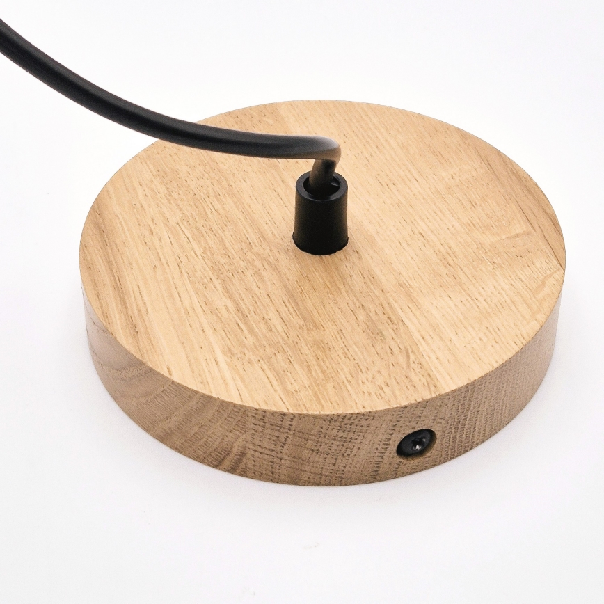 Ljuskrona med textilsladd HARMONY 1xE27/15W/230V diameter 25 cm vit/ek