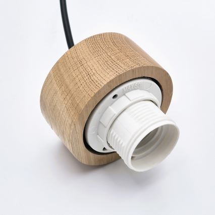 Ljuskrona med textilsladd HARMONY 1xE27/15W/230V diameter 30 cm vit/ek