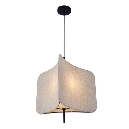 Ljuskrona med textilsladd HAVANA 1xE27/20W/230V diameter 50 cm beige