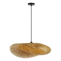 Ljuskrona med textilsladd HILO 1xE27/40W/230V diameter 80 cm bambu