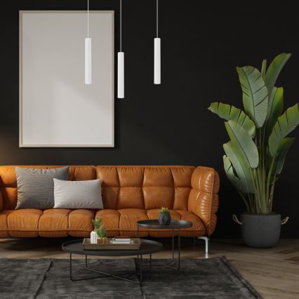 Ljuskrona med textilsladd HUDSON 3xGU10/8W/230V vit