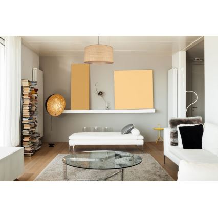 Ljuskrona med textilsladd IRMA 1xE27/60W/230V diameter 40 cm