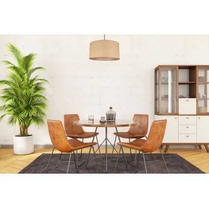 Ljuskrona med textilsladd IRMA 1xE27/60W/230V diameter 40 cm