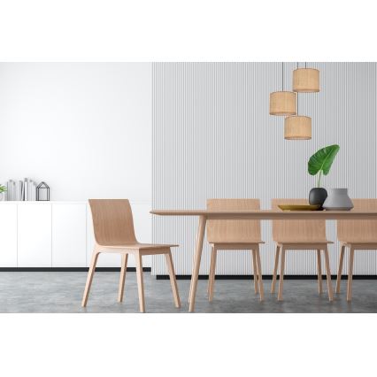 Ljuskrona med textilsladd IRMA 3xE27/60W/230V diameter 45 cm