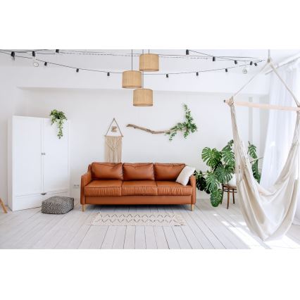 Ljuskrona med textilsladd IRMA 3xE27/60W/230V diameter 45 cm