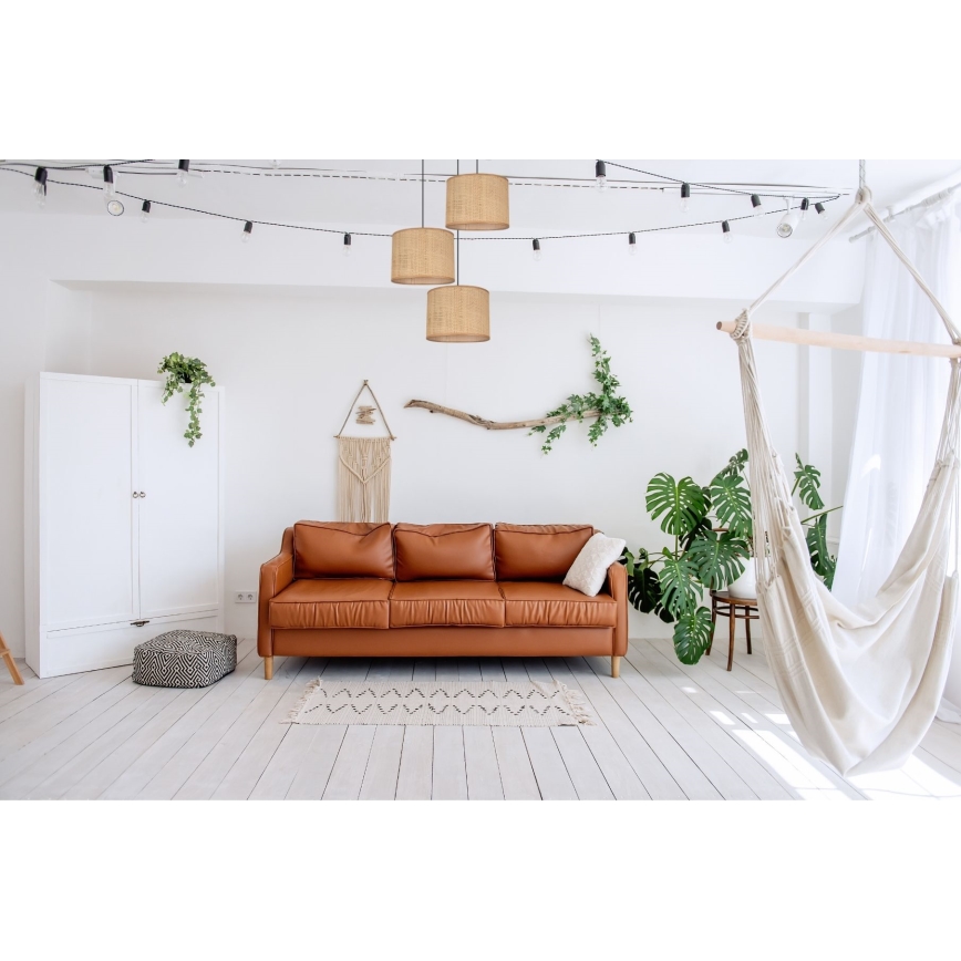 Ljuskrona med textilsladd IRMA 3xE27/60W/230V diameter 45 cm