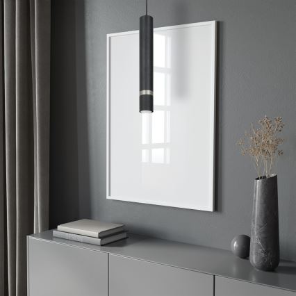 Ljuskrona med textilsladd JOKER 1xGU10/25W/230V svart/matt krom