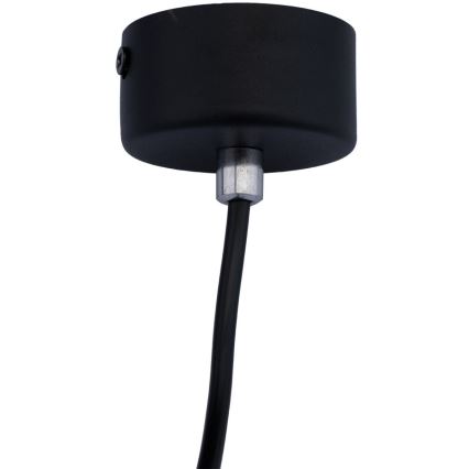 Ljuskrona med textilsladd KARADON 1xGU10/30W/230V 17 cm svart