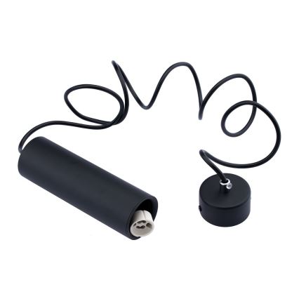 Ljuskrona med textilsladd KARADON 1xGU10/30W/230V 17 cm svart