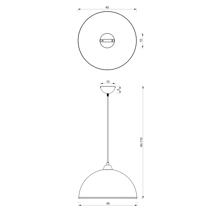 Ljuskrona med textilsladd KITCHEN 1xE27/15W/230V vit/skinande krom