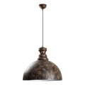 Ljuskrona med textilsladd KURE 1xE27/40W/230V diameter 40 cm grå