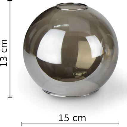 Ljuskrona med textilsladd LACRIMA SMOKY 1xE27/60W/230V