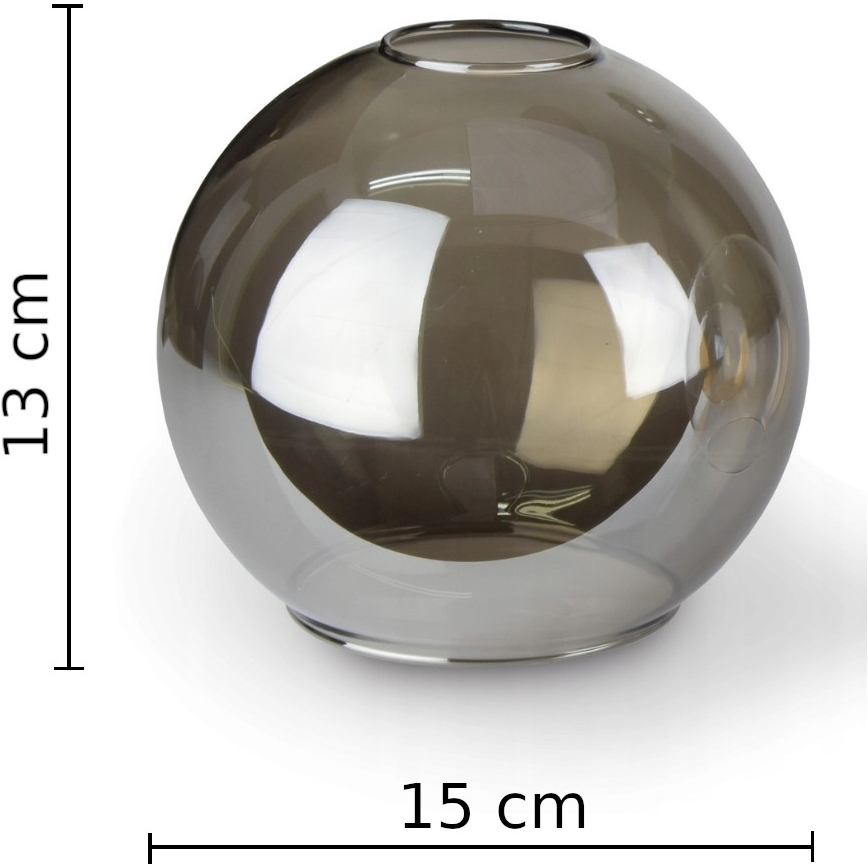 Ljuskrona med textilsladd LACRIMA SMOKY 1xE27/60W/230V