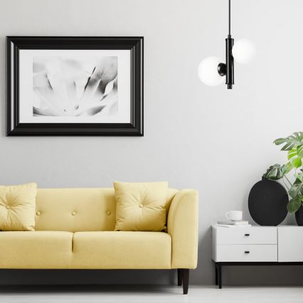 Ljuskrona med textilsladd LARRY 2xG9/15W/230V