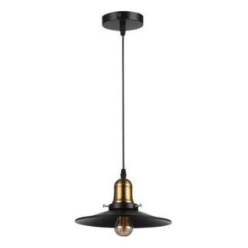 Ljuskrona med textilsladd LOFT 1xE27/60W/230V diameter 22 cm svart