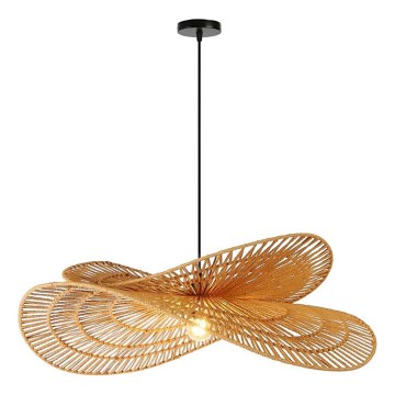 Ljuskrona med textilsladd MARIPOSA 1xE27/40W/230V diameter 80 cm jute