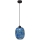 Ljuskrona med textilsladd MARLBE 1xE27/60W/230V blå