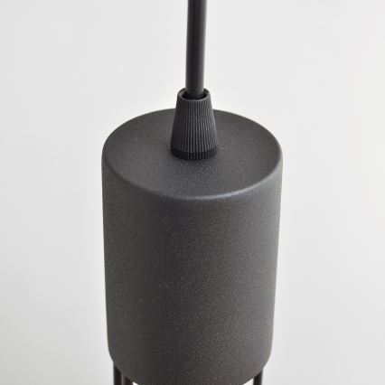 Ljuskrona med textilsladd MELODY 2xE27/15W/230V svart