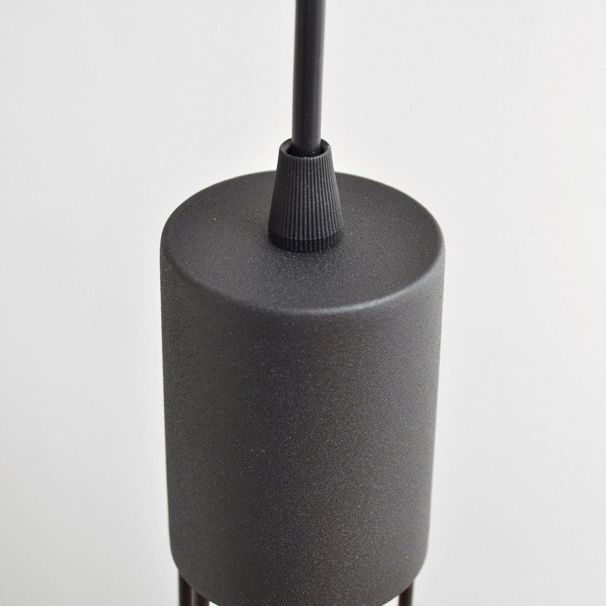 Ljuskrona med textilsladd MELODY 2xE27/15W/230V svart