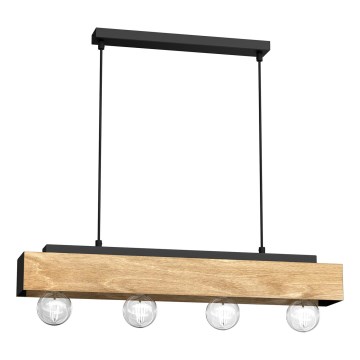 Ljuskrona med textilsladd MILUZA 4xE27/15W/230V