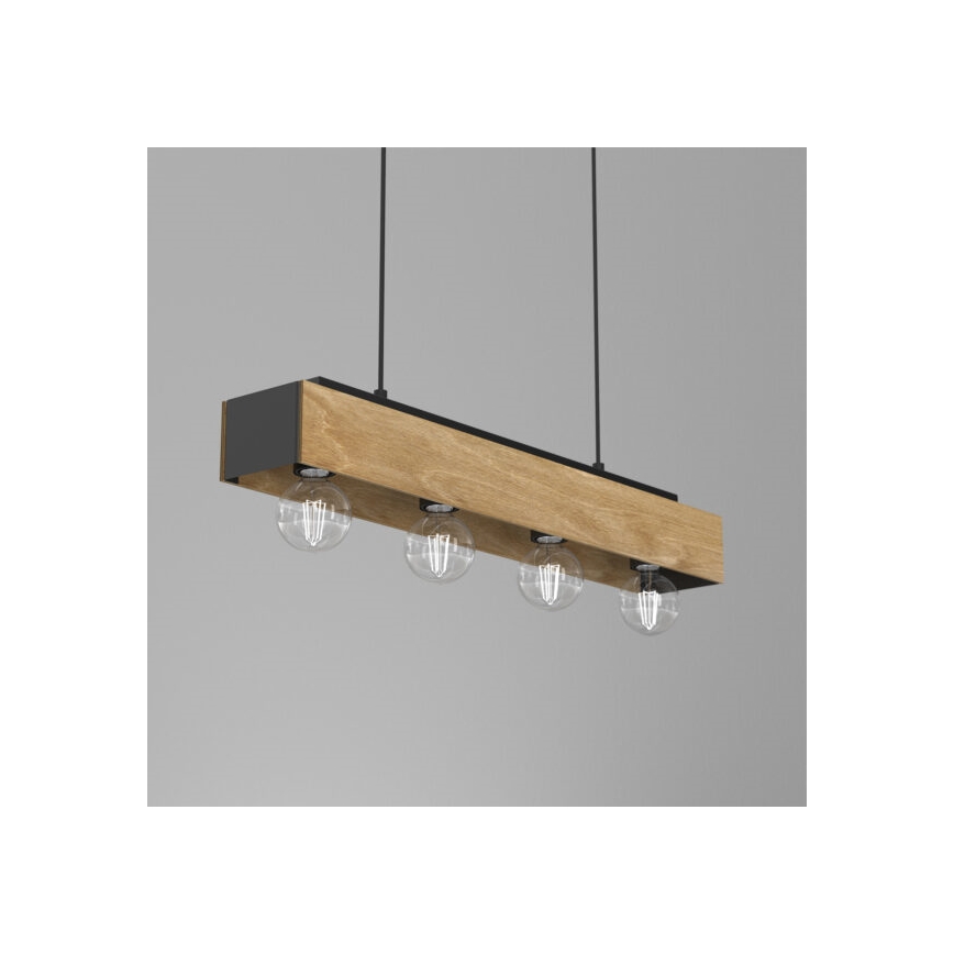 Ljuskrona med textilsladd MILUZA 4xE27/15W/230V