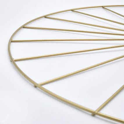 Ljuskrona med textilsladd MONTANA 1xE27/15W/230V diameter 45 cm guld/svart