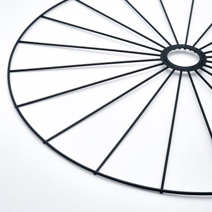 Ljuskrona med textilsladd MONTANA 1xE27/15W/230V diameter 45 cm svart