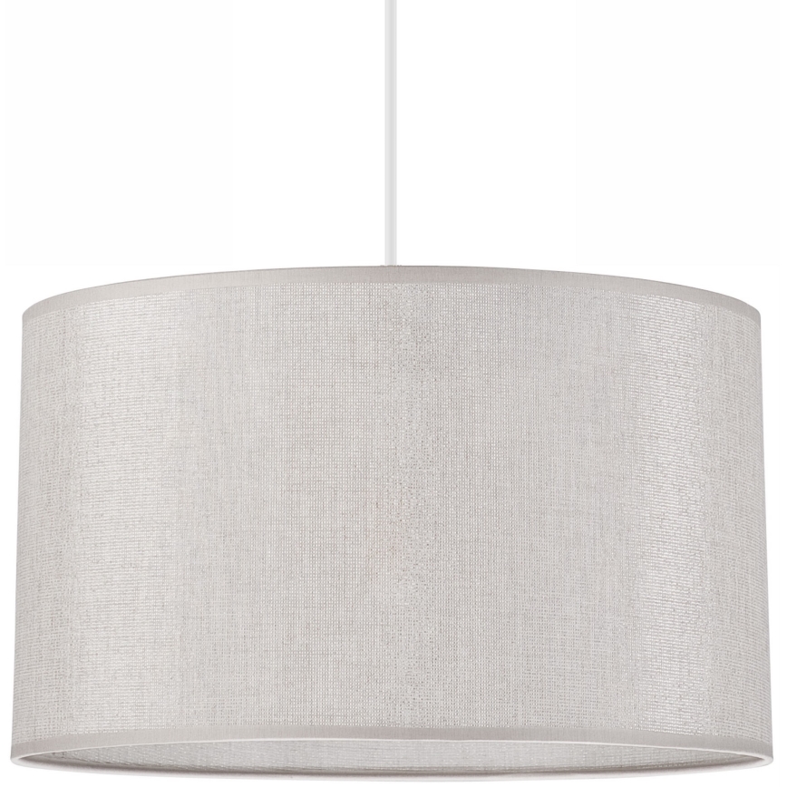 Ljuskrona med textilsladd MONTE 1xE27/60W/230V silver