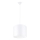 Ljuskrona med textilsladd NOVA 1xE27/15W/230V diameter 30 cm vit
